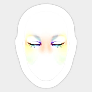 Watercolor Face (No Border) Sticker